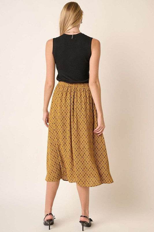 Mittoshop Printed Midi Skirt - Shop Style & More | Fresh Looks, Everyday Deals & Free Shipping