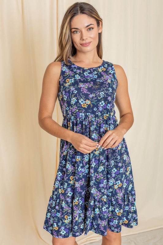 Sleeveless Botanical Floral Tiered Dress - Shop Style & More | Fresh Looks, Everyday Deals & Free Shipping