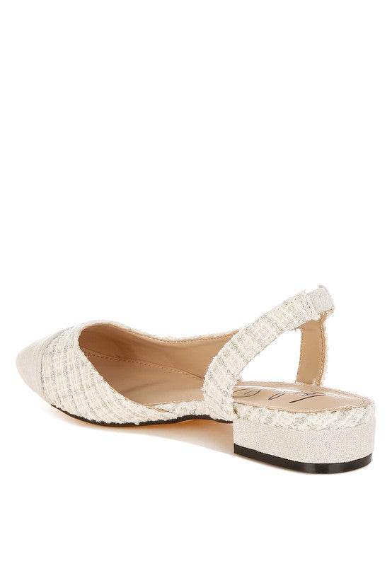 Karita Tweed Slingback Sandals - Shop Style & More | Fresh Looks, Everyday Deals & Free Shipping