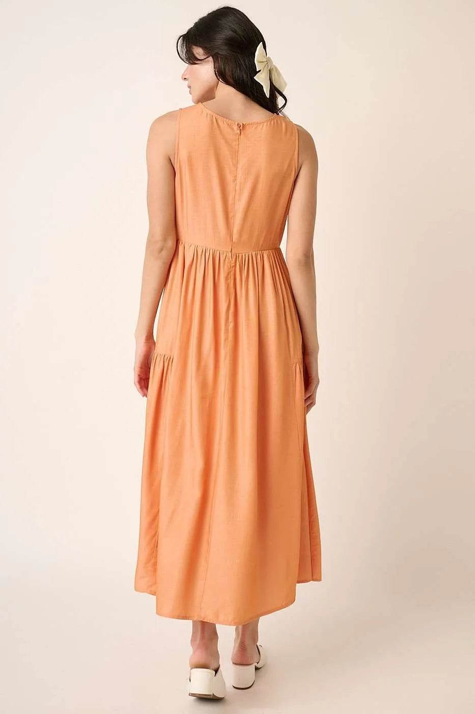 Mittoshop Ruched Detail Sleeveless Midi Dress - Shop Style & More | Fresh Looks, Everyday Deals & Free Shipping