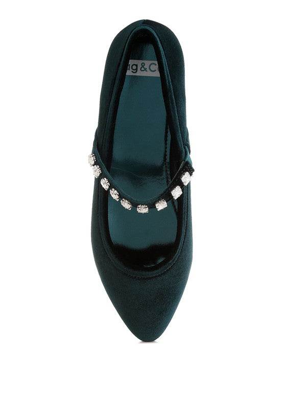 Aralia Velvet Mary Jane Ballerinas - Shop Style & More | Fresh Looks, Everyday Deals & Free Shipping