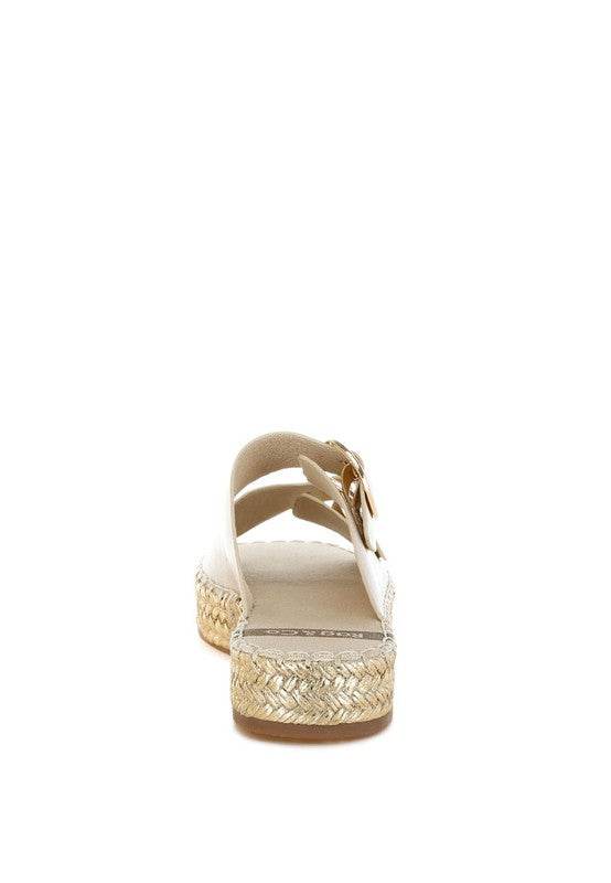 Miova Metallic Buckle Detail Espadrille Flatforms - Shop Style & More | Fresh Looks, Everyday Deals & Free Shipping