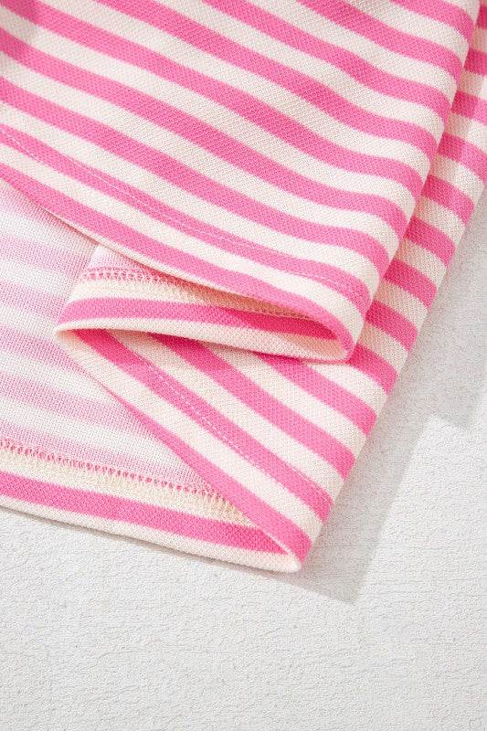 Riley Stripe Bowknot Cutout Back Loose Top - Shop Style & More | Fresh Looks, Everyday Deals & Free Shipping