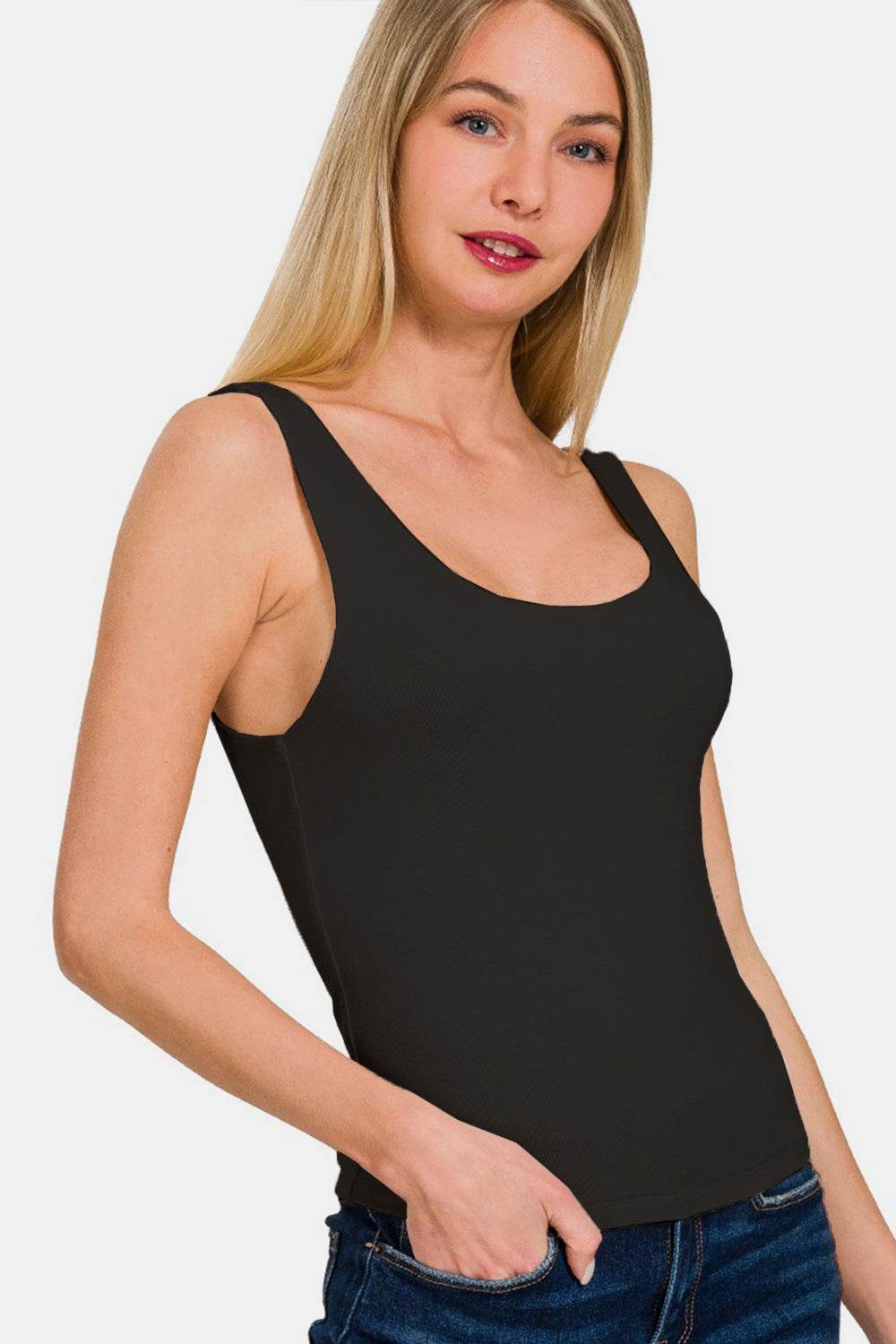 Zenana Double Layer Round Neck Tank - Shop Style & More | Fresh Looks, Everyday Deals & Free Shipping