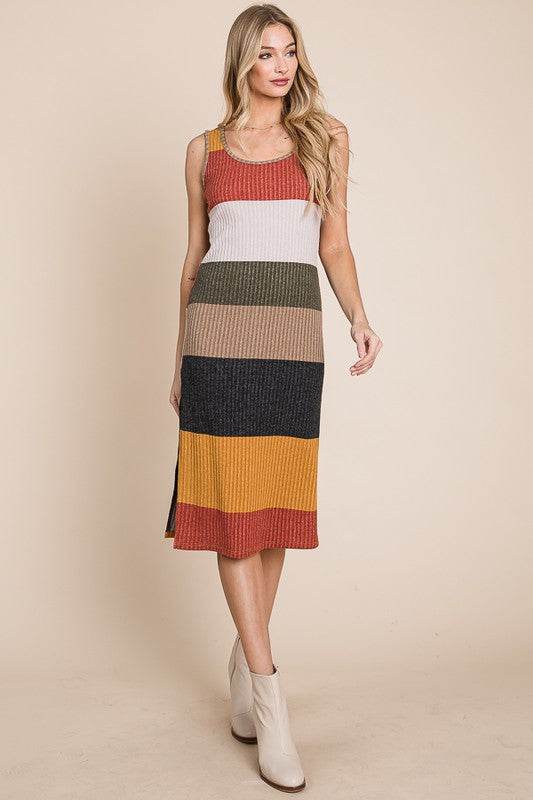 COLOR BLOCK CASUSAL DRESS - Shop Style & More | Fresh Looks, Everyday Deals & Free Shipping
