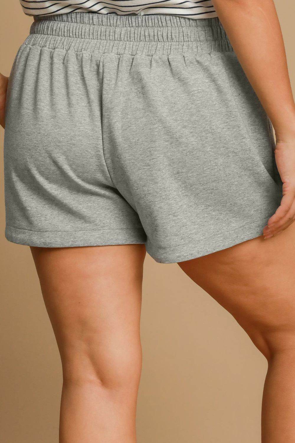 Umgee Full Size Drawstring Sweatshorts with Pockets Plus Size - Shop Style & More | Fresh Looks, Everyday Deals & Free Shipping