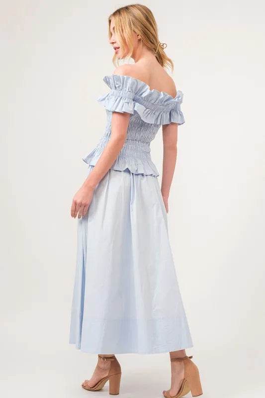 And The Why A-line Flowing Elastic Back Midi Skirt - Shop Style & More | Fresh Looks, Everyday Deals & Free Shipping