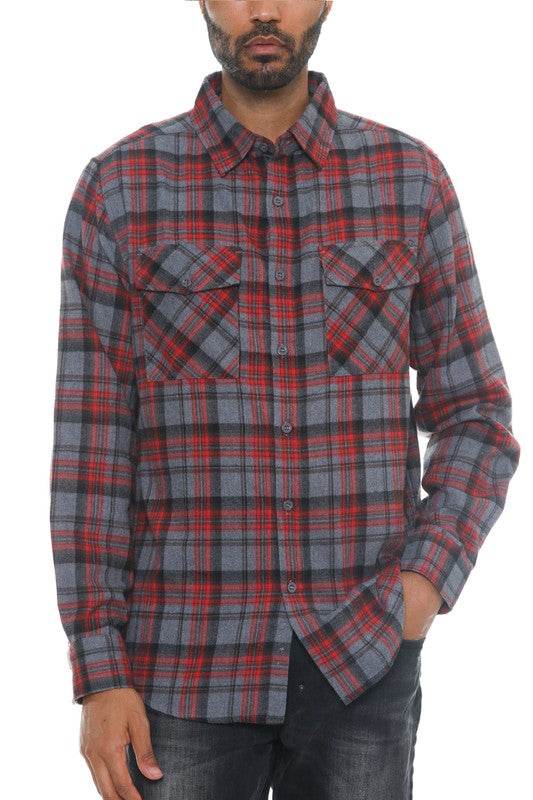 Regular Fit Checker Plaid Flannel Long Sleeve - Shop Style & More | Fresh Looks, Everyday Deals & Free Shipping