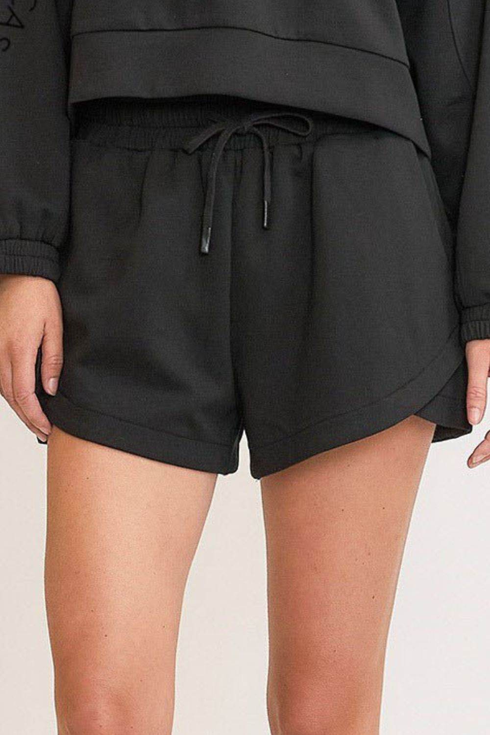 Umgee Full Size Drawstring Sweatshorts with Pockets Plus Size - Shop Style & More | Fresh Looks, Everyday Deals & Free Shipping