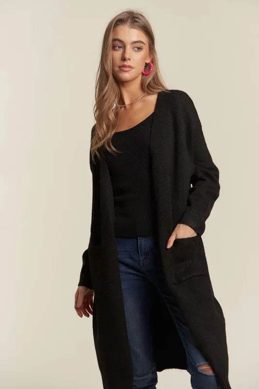 ADORA 2tone Sweater Open Cardigan - Shop Style & More | Fresh Looks, Everyday Deals & Free Shipping