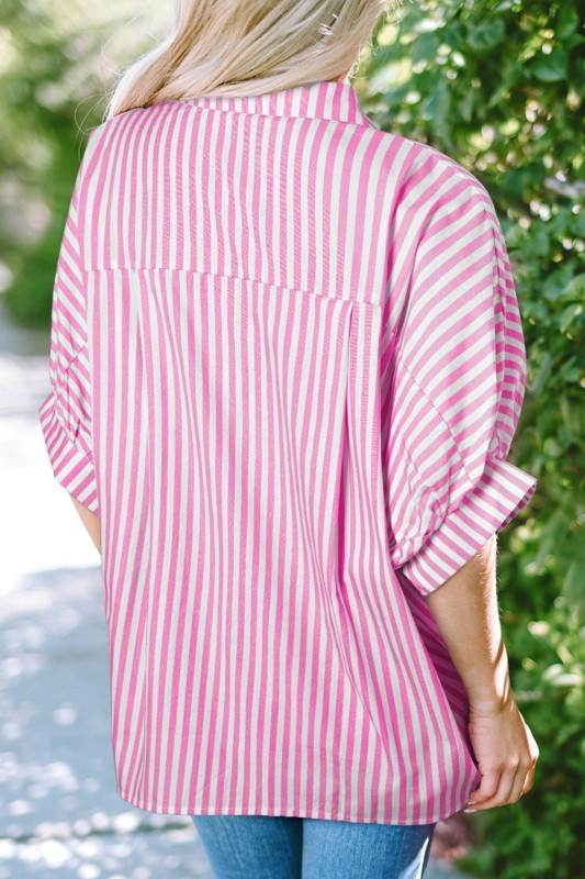 Baylee Stripe Dolman Sleeve Oversize Top - Shop Style & More | Fresh Looks, Everyday Deals & Free Shipping