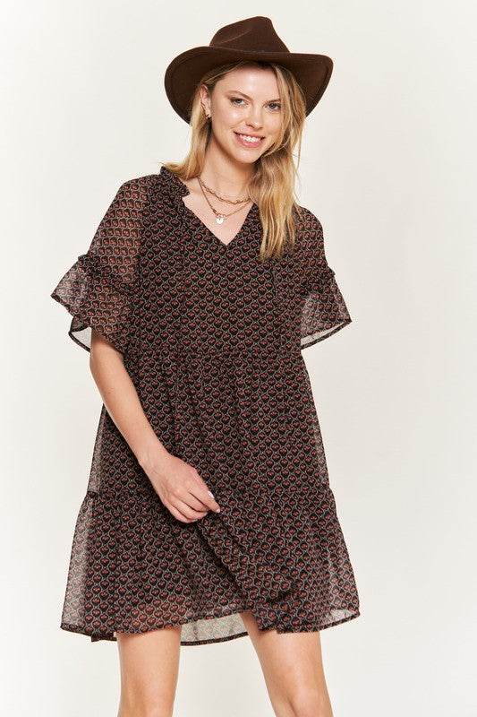 Floral print v-neck mini dress - Shop Style & More | Fresh Looks, Everyday Deals & Free Shipping