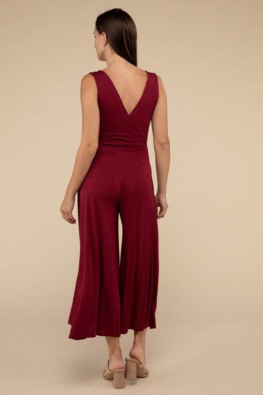 Surplice Neckline Sleeveless Jumpsuit - Shop Style & More | Fresh Looks, Everyday Deals & Free Shipping