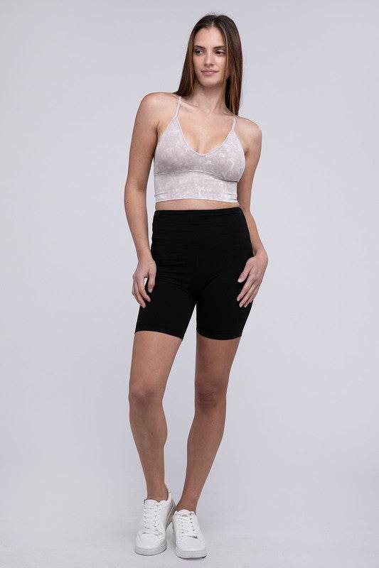 Washed Ribbed Bra Padded Tank Top - Shop Style & More | Fresh Looks, Everyday Deals & Free Shipping