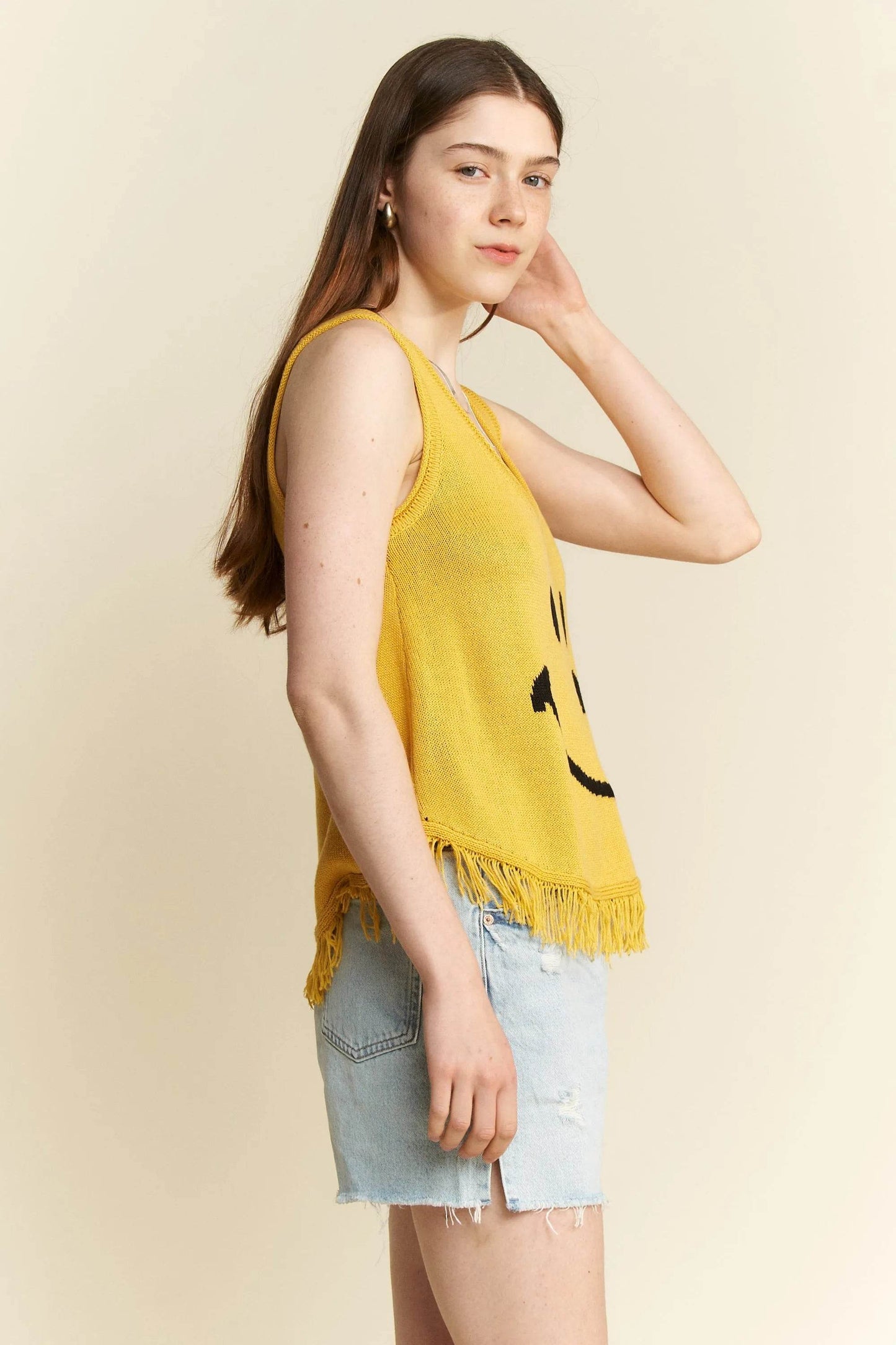 Jade By Jane Full Size Smiley Fringe Tank Top Plus Size - Shop Style & More | Fresh Looks, Everyday Deals & Free Shipping