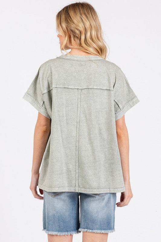 Mittoshop PEACE Round Neck Short Sleeve T-Shirt - Shop Style & More | Fresh Looks, Everyday Deals & Free Shipping