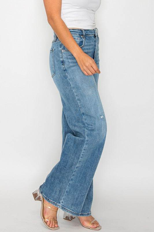 bytos Full Size High Rise Wide Leg Jeans with Pockets - Shop Style & More | Fresh Looks, Everyday Deals & Free Shipping