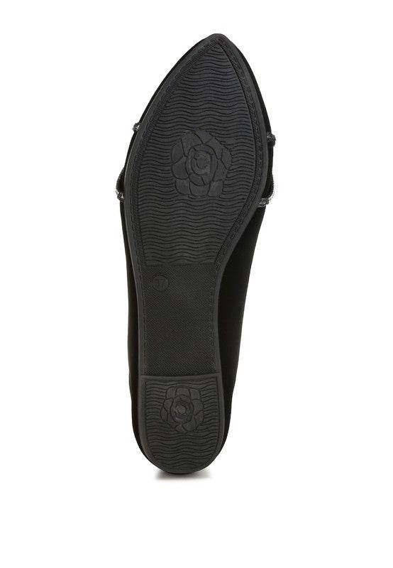 Playasu Rhinestone Faux Leather Ballerinas - Shop Style & More | Fresh Looks, Everyday Deals & Free Shipping