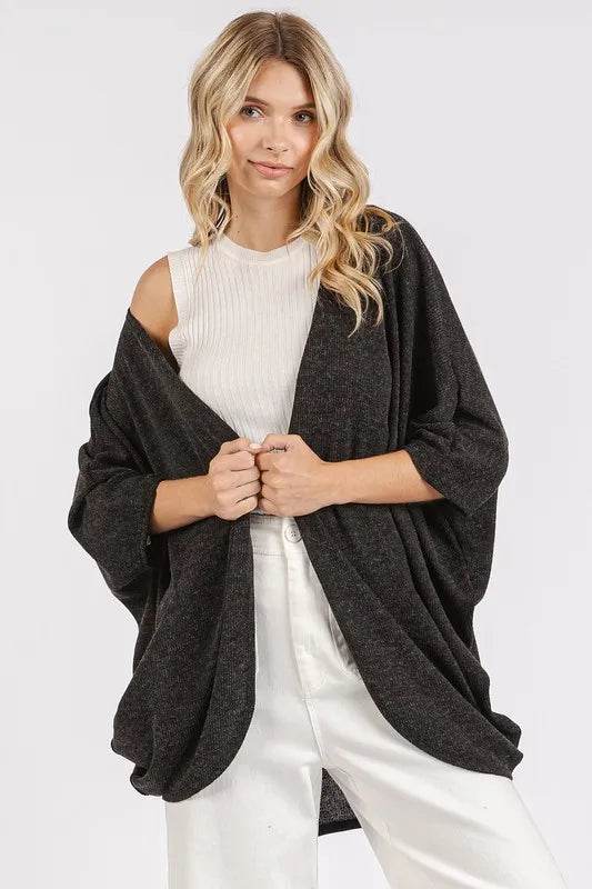 Mittoshop Open Front Batwing Sleeve Cardigan - Shop Style & More | Fresh Looks, Everyday Deals & Free Shipping
