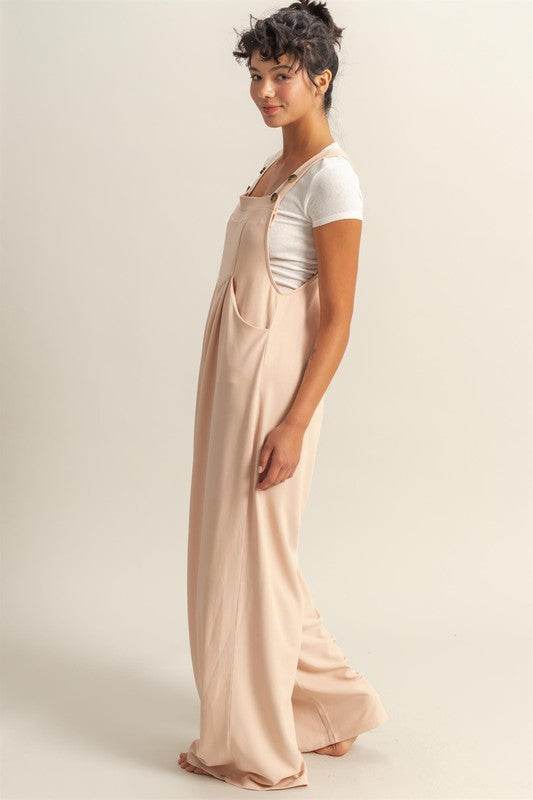 HYFVE Pleated Detail Front Pocket Wide Strap Overalls - Shop Style & More | Fresh Looks, Everyday Deals & Free Shipping