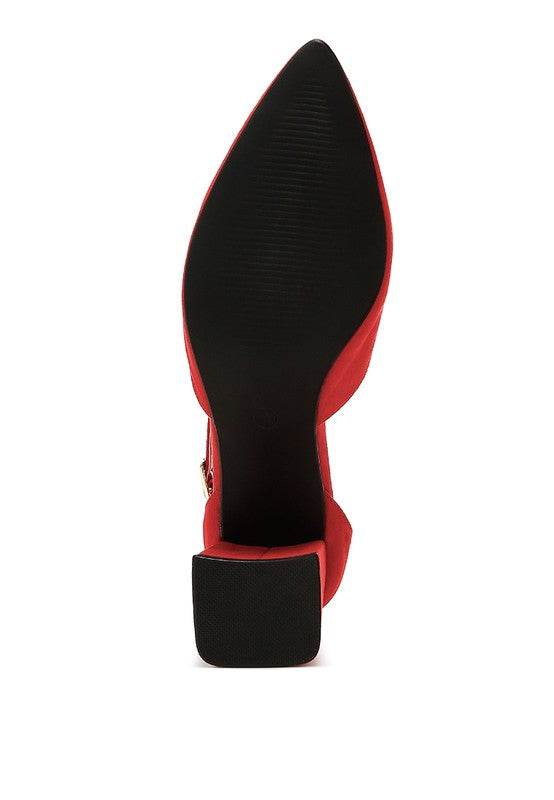 Rozita Microfiber Block Heel Sandals - Shop Style & More | Fresh Looks, Everyday Deals & Free Shipping