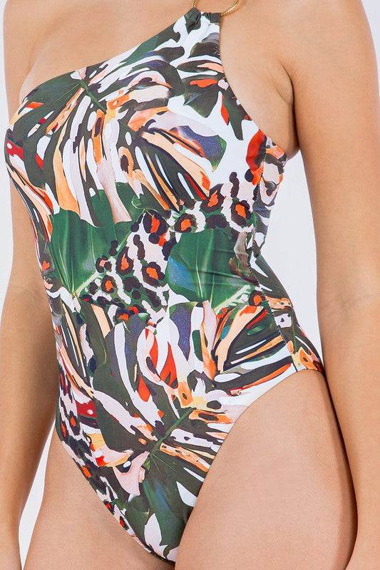 ONE PIECE BATHING SUIT FLORAL PRINT SINGLE SHOULDE - Shop Style & More | Fresh Looks, Everyday Deals & Free Shipping