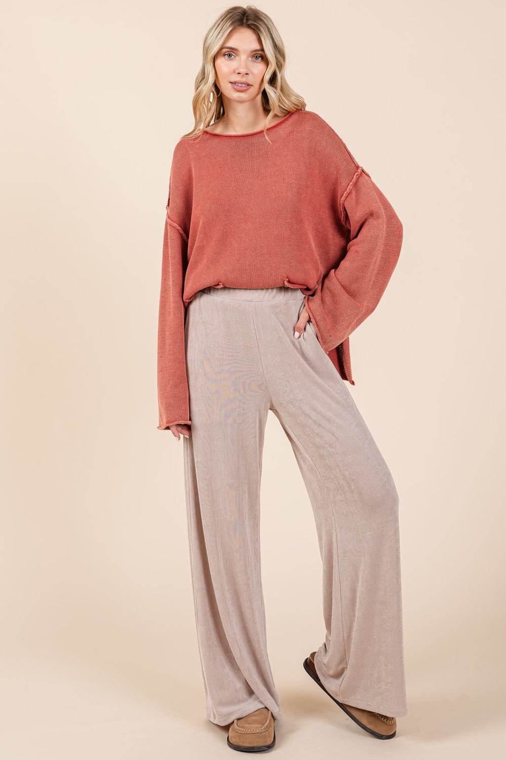 Mittoshop Elastic Waist Pants with Side Pockets - Shop Style & More | Fresh Looks, Everyday Deals & Free Shipping