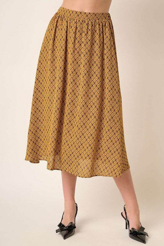 Mittoshop Printed Midi Skirt - Shop Style & More | Fresh Looks, Everyday Deals & Free Shipping