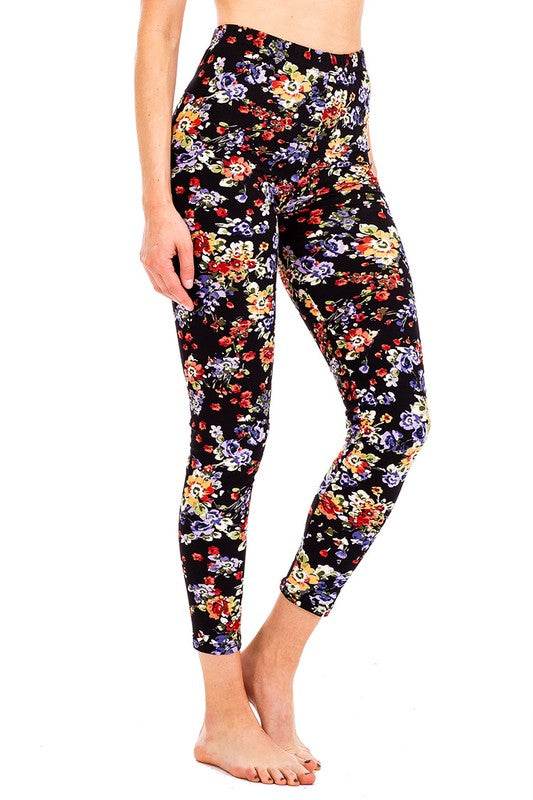 Peach Skin Mix Floral Print Crop Leggings - Shop Style & More | Fresh Looks, Everyday Deals & Free Shipping