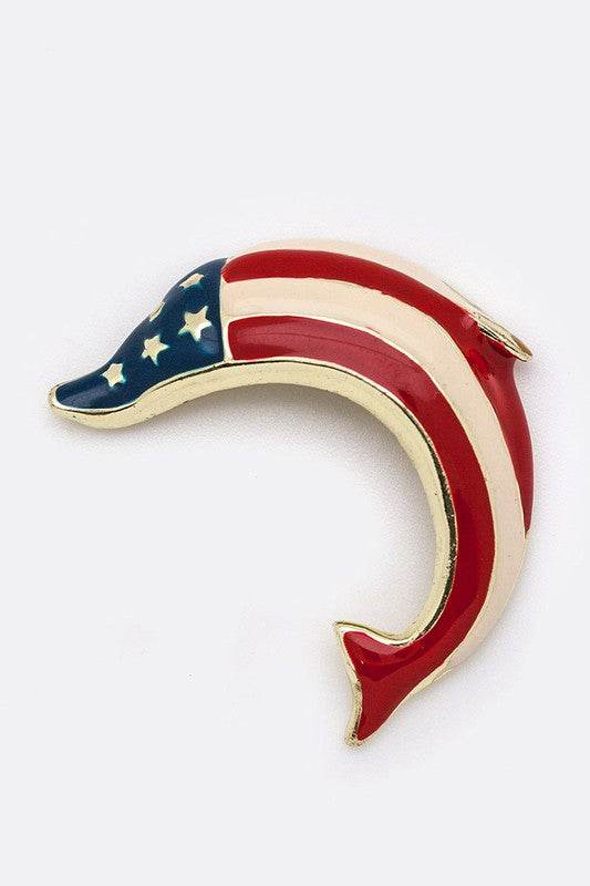 US Flag Dolphin Brooch - Shop Style & More | Fresh Looks, Everyday Deals & Free Shipping