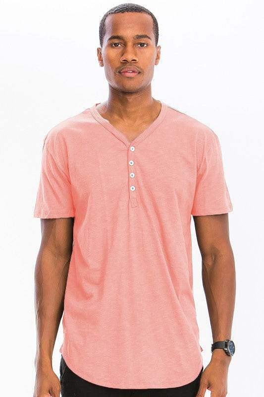 SHORT SLEEVE 4 BUTTON HENLEY SHIRT - Shop Style & More | Fresh Looks, Everyday Deals & Free Shipping