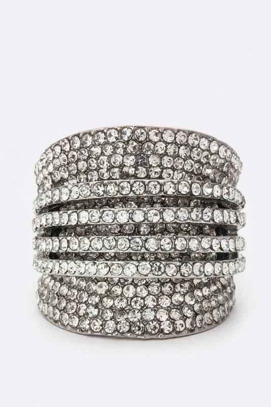 Layer Crystals Stretch Ring - Shop Style & More | Fresh Looks, Everyday Deals & Free Shipping