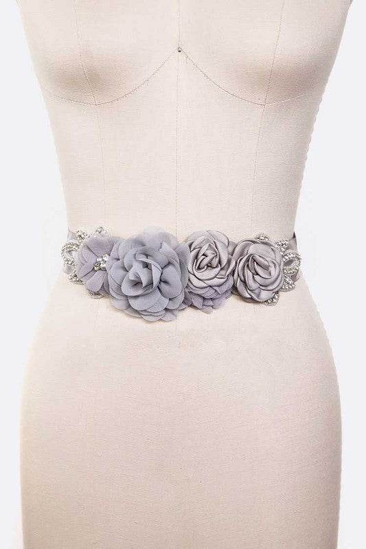 Mix Georgette Flower Embellished Sash Belt - Shop Style & More | Fresh Looks, Everyday Deals & Free Shipping