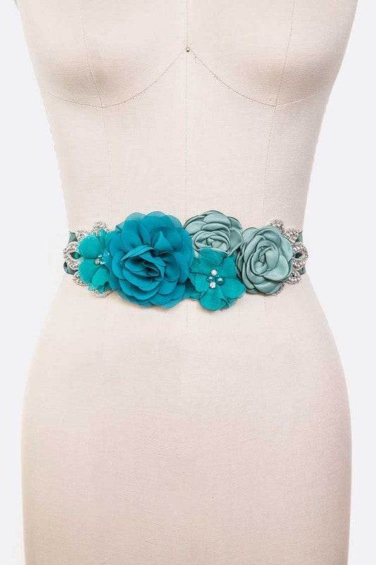 Mix Georgette Flower Embellished Sash Belt - Shop Style & More | Fresh Looks, Everyday Deals & Free Shipping
