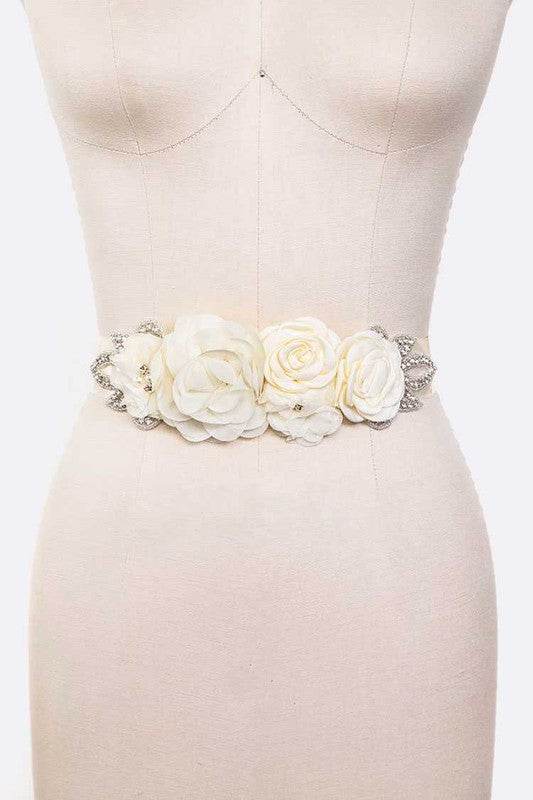 Mix Georgette Flower Embellished Sash Belt - Shop Style & More | Fresh Looks, Everyday Deals & Free Shipping