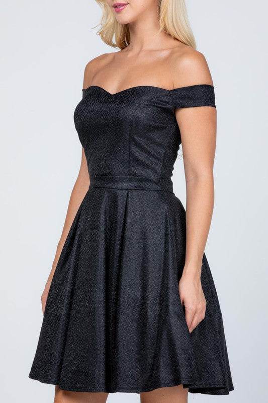 Off the shoulder skater dress jaquard - Shop Style & More | Fresh Looks, Everyday Deals & Free Shipping