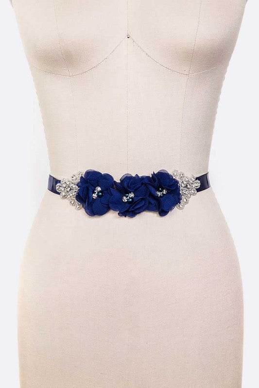 Chiffon Flower Embellished Sash Belt - Shop Style & More | Fresh Looks, Everyday Deals & Free Shipping