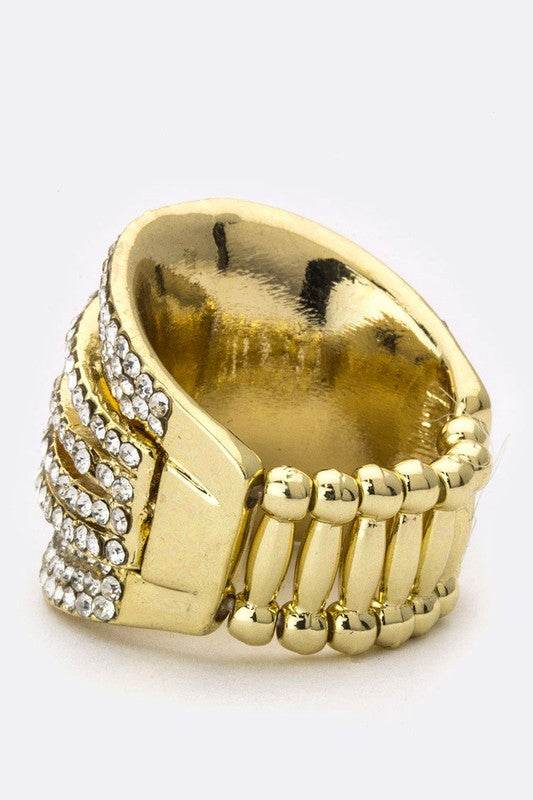 Layer Crystals Stretch Ring - Shop Style & More | Fresh Looks, Everyday Deals & Free Shipping