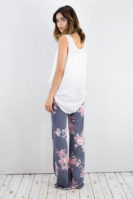 Drawstring Floral Wide Leg Pants - Shop Style & More | Fresh Looks, Everyday Deals & Free Shipping