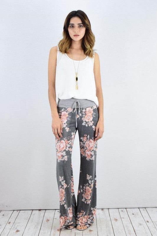 Drawstring Floral Wide Leg Pants - Shop Style & More | Fresh Looks, Everyday Deals & Free Shipping