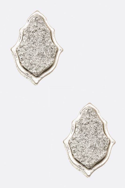 Druzy Leaf Stud Earrings - Shop Style & More | Fresh Looks, Everyday Deals & Free Shipping