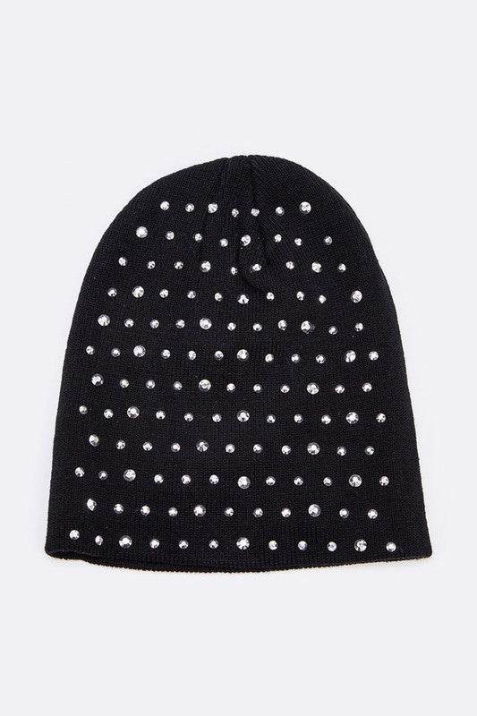 Rhinestone Studs Iconic Beanie - Shop Style & More | Fresh Looks, Everyday Deals & Free Shipping