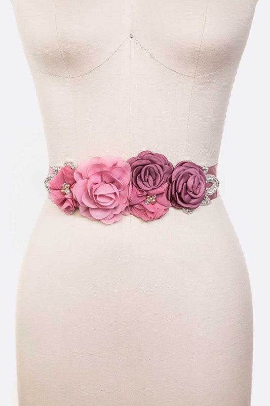 Mix Georgette Flower Embellished Sash Belt - Shop Style & More | Fresh Looks, Everyday Deals & Free Shipping