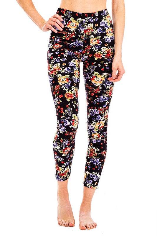 Peach Skin Mix Floral Print Crop Leggings - Shop Style & More | Fresh Looks, Everyday Deals & Free Shipping
