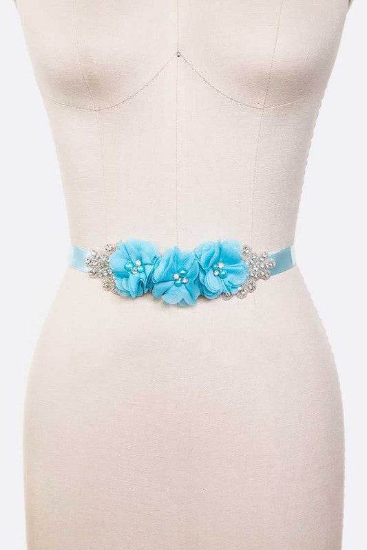 Chiffon Flower Embellished Sash Belt - Shop Style & More | Fresh Looks, Everyday Deals & Free Shipping