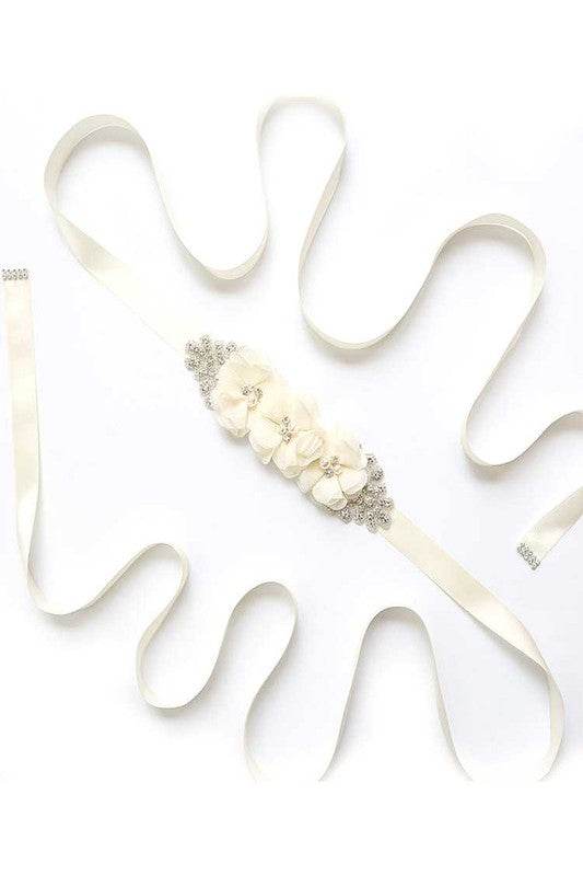 Chiffon Flower Embellished Sash Belt - Shop Style & More | Fresh Looks, Everyday Deals & Free Shipping