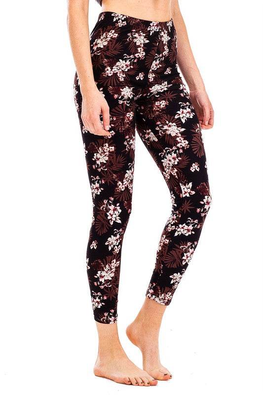 Peach Skin Floral Print Crop Leggings - Shop Style & More | Fresh Looks, Everyday Deals & Free Shipping