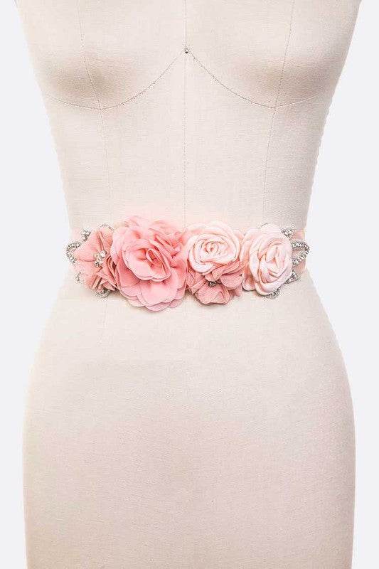 Mix Georgette Flower Embellished Sash Belt - Shop Style & More | Fresh Looks, Everyday Deals & Free Shipping