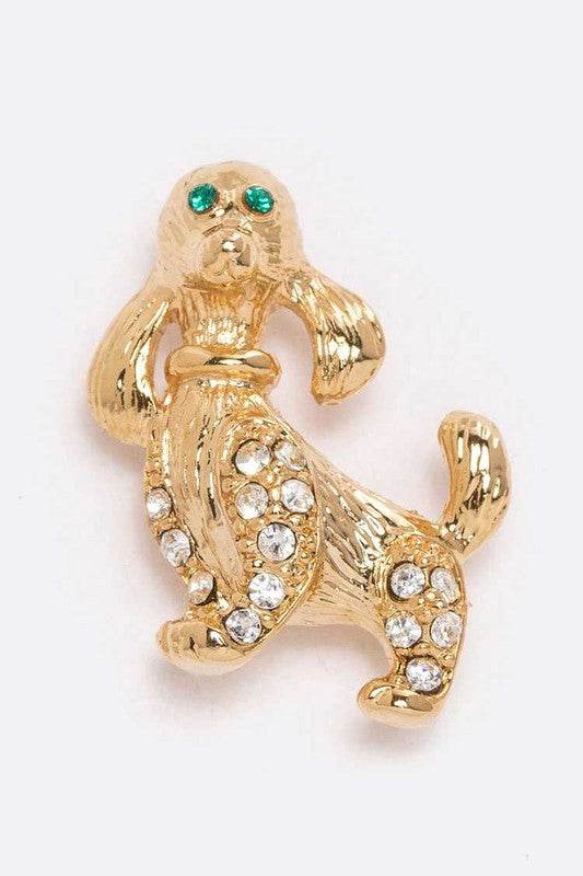 Crystal Poodle Lapel Pin - Shop Style & More | Fresh Looks, Everyday Deals & Free Shipping