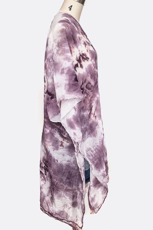 Tie Dye Lace Trim Kimono Cardigan - Shop Style & More | Fresh Looks, Everyday Deals & Free Shipping